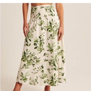 Abercrombie & Fitch Linen Floral Maxi Skirt